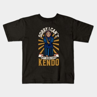 My son has kendo Kids T-Shirt